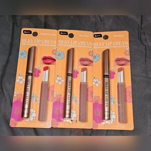 Silky Lip Cream Trio — Soft Rose x 2 / Bordeaux Bliss BNIB